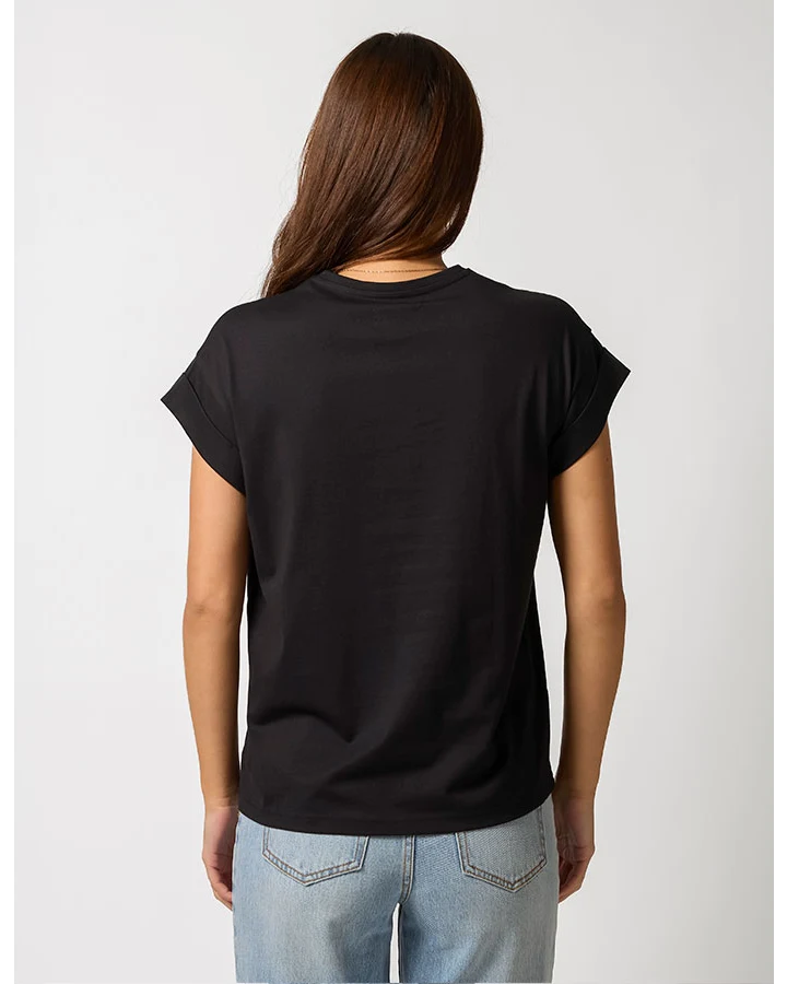 Stella + Gemma Cuff Sleeve Leopard Tee