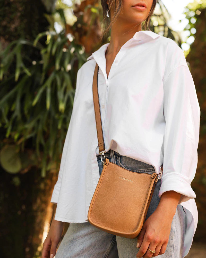 CAMEL PARKER PHONE CROSSBODY BAG - RAPT ONLINE