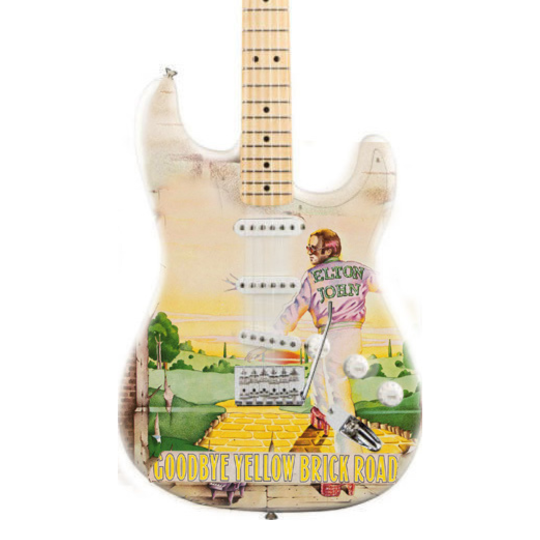 Miniature Elton John Guitar & Stand