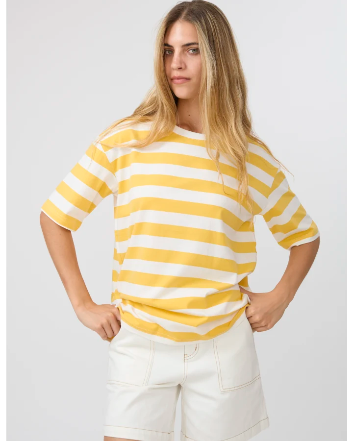 Stella + Gemma Yellow Stripe Abby Tee