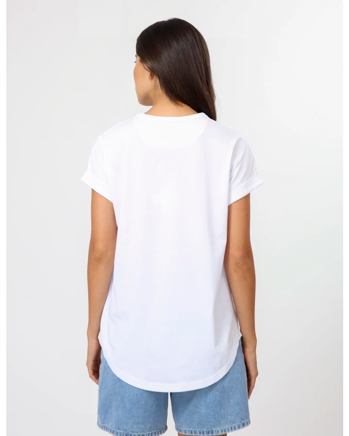 Stella + Gemma Picnic Stripes Pink & Green Soho Cuff Tee