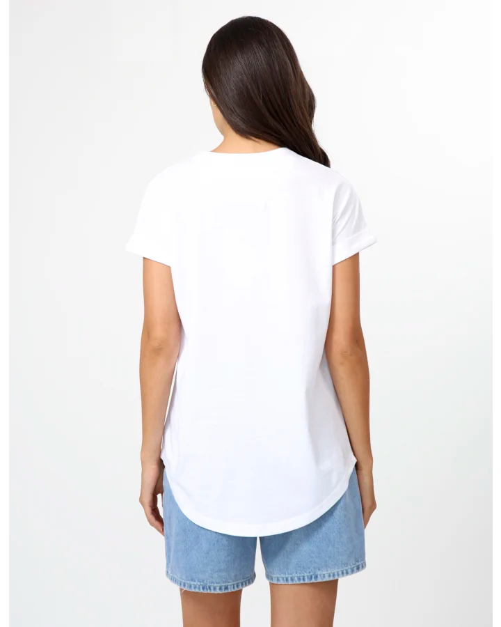 Stella + Gemma Stripes Blue Soho Cuff Tee