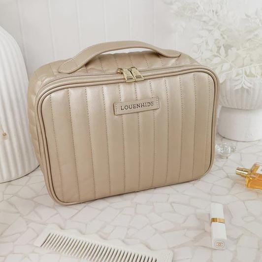 CHAMPAGNE MAGGIE COSMETIC CASE