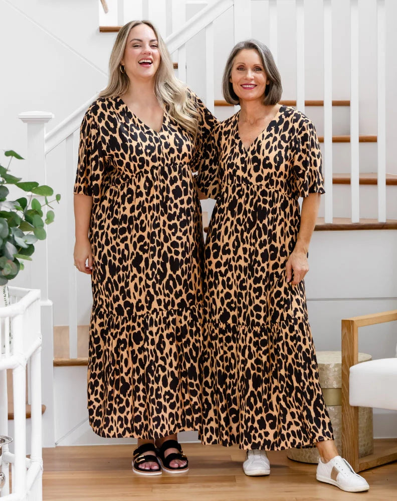 Freez Leopard Print Wendy Maxi Dress