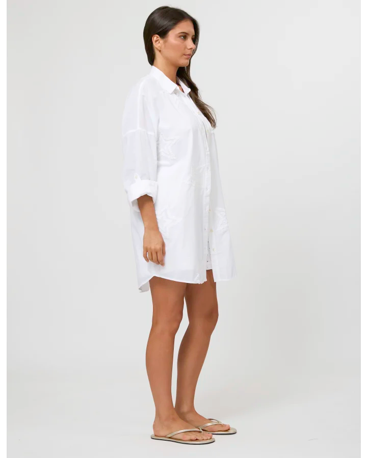 Stella + Gemma White Star Cabana Shirt