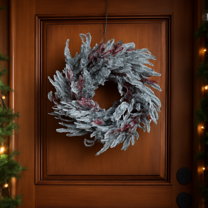 Snow Berry & Pine Christmas Wreath 55cm