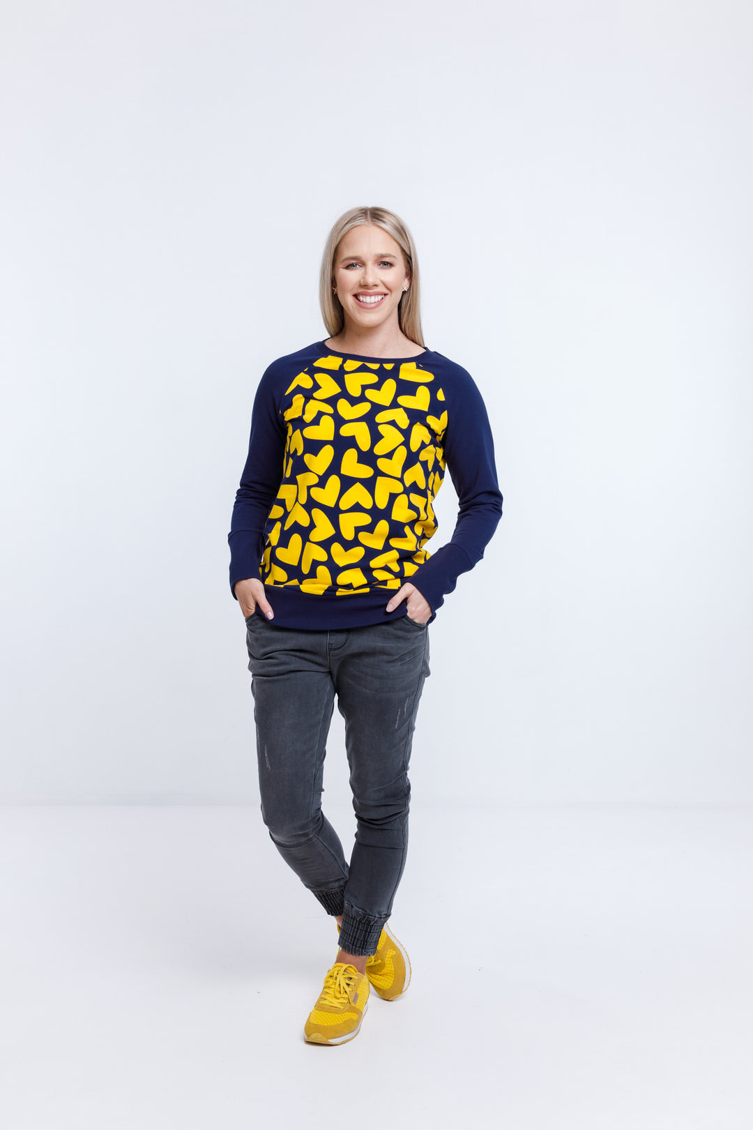 YELLOW CREW SWEATER