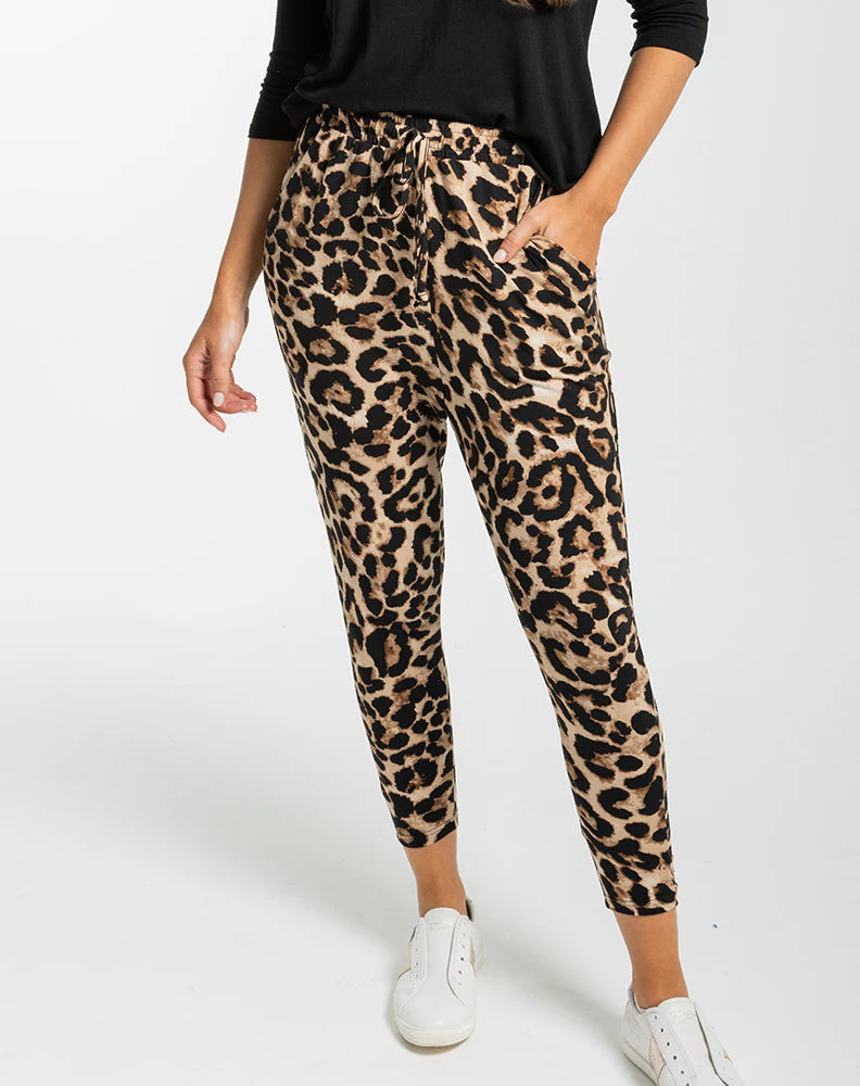 LEOPARD SLOUCH PANT