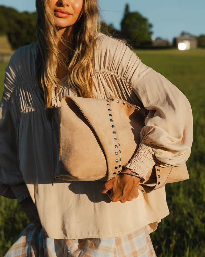 Louenhide Blonde Hailey Suedette Shoulder Bag