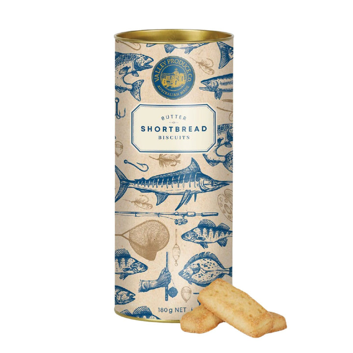 Fishing Shortbread Tube 180g