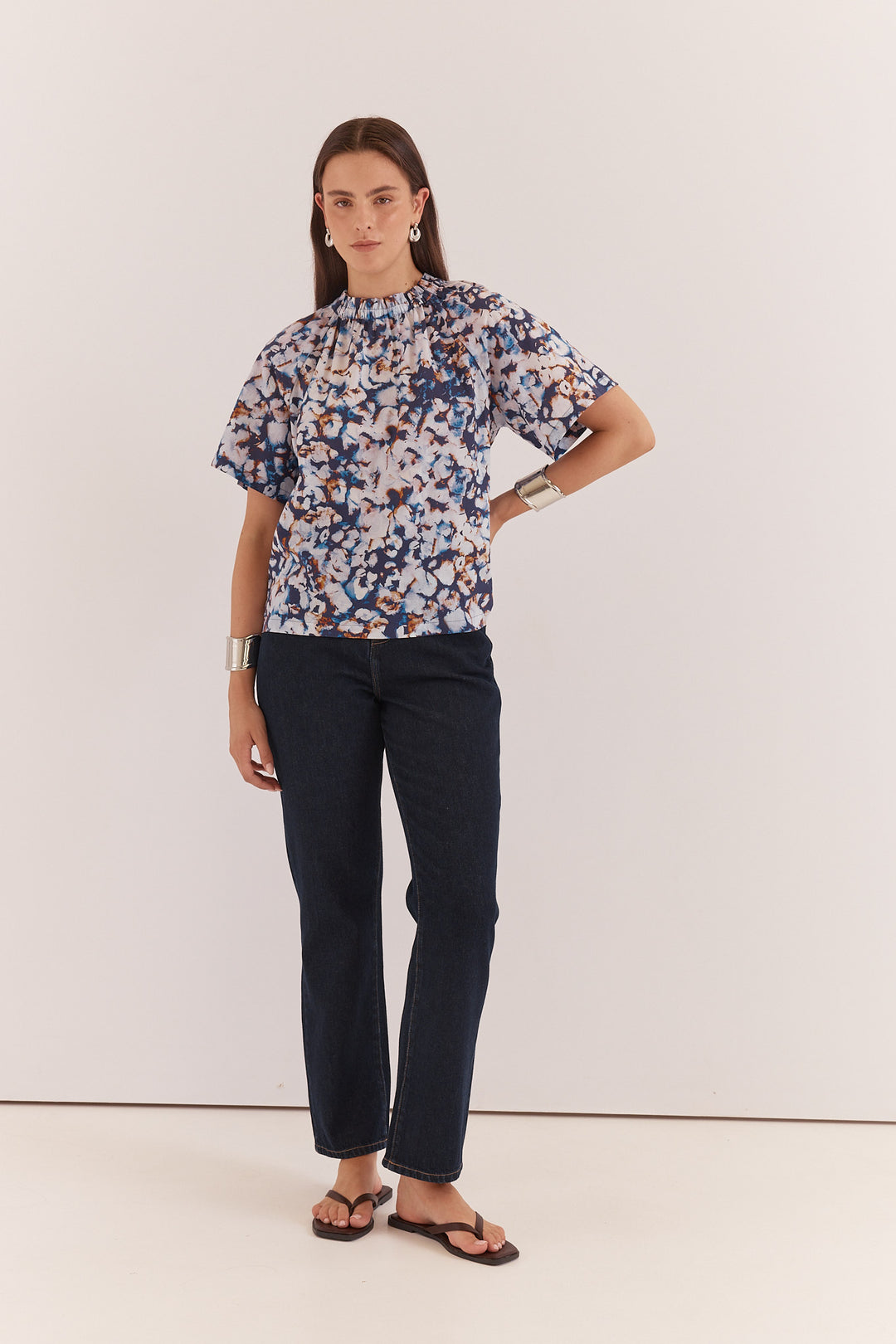 Sass Anika Frill Neck Blouse
