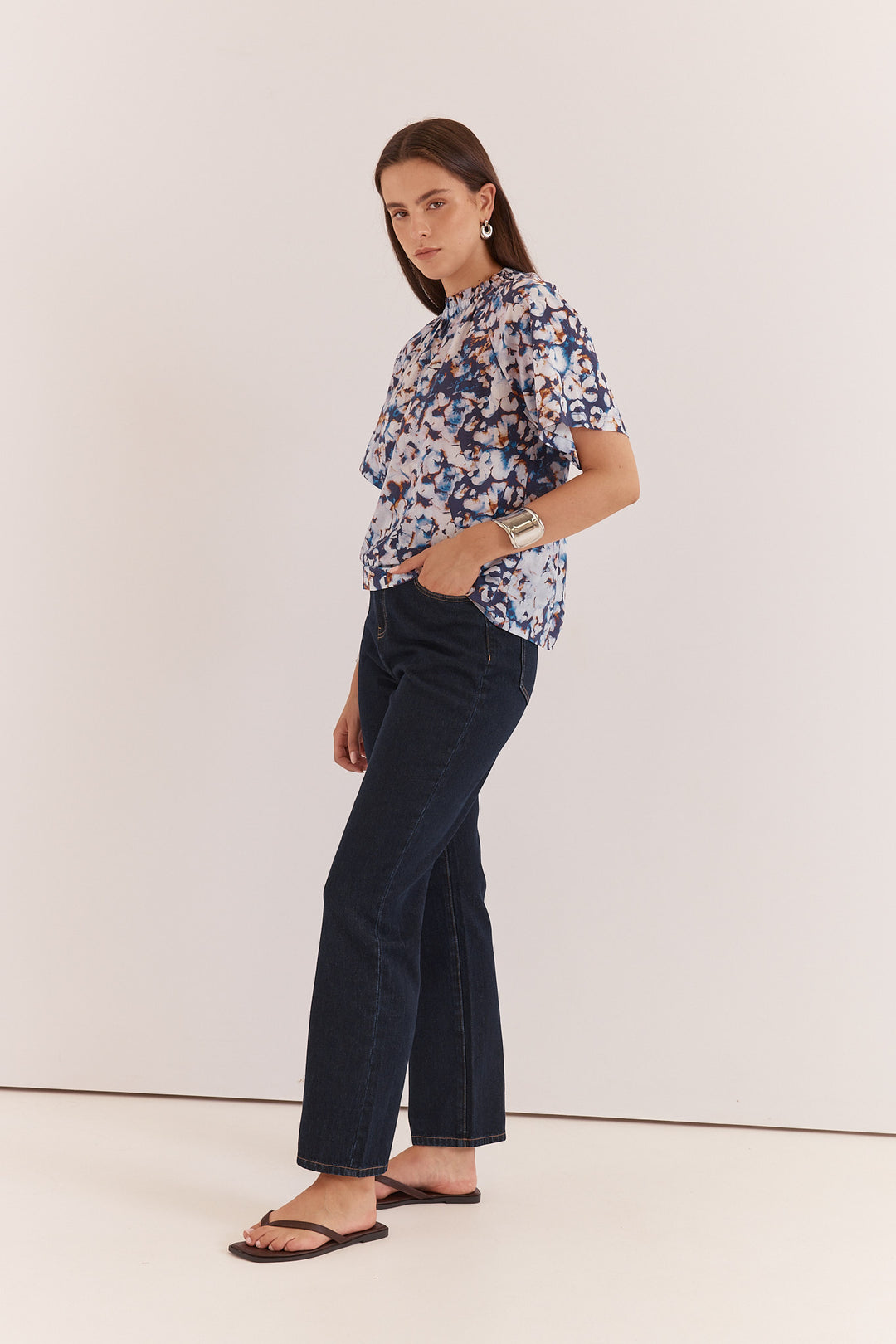 Sass Anika Frill Neck Blouse