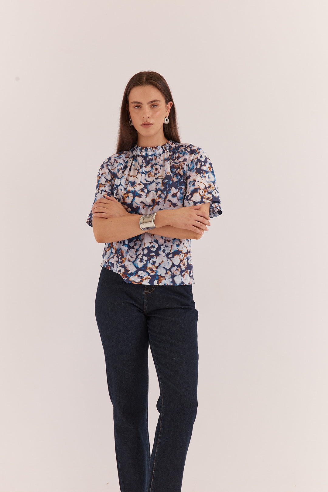 Sass Anika Frill Neck Blouse