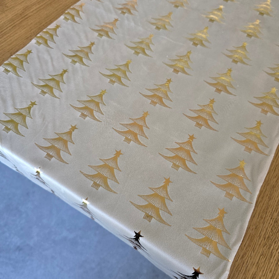 200cm Gold Trees Table Runner Roll