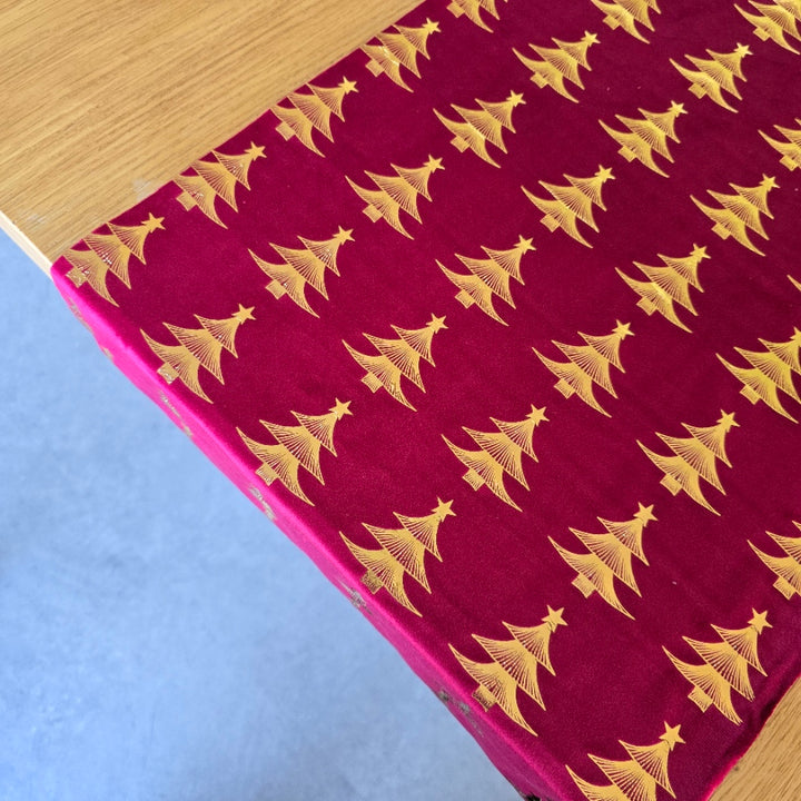 200cm Red Tree Table Runner Roll
