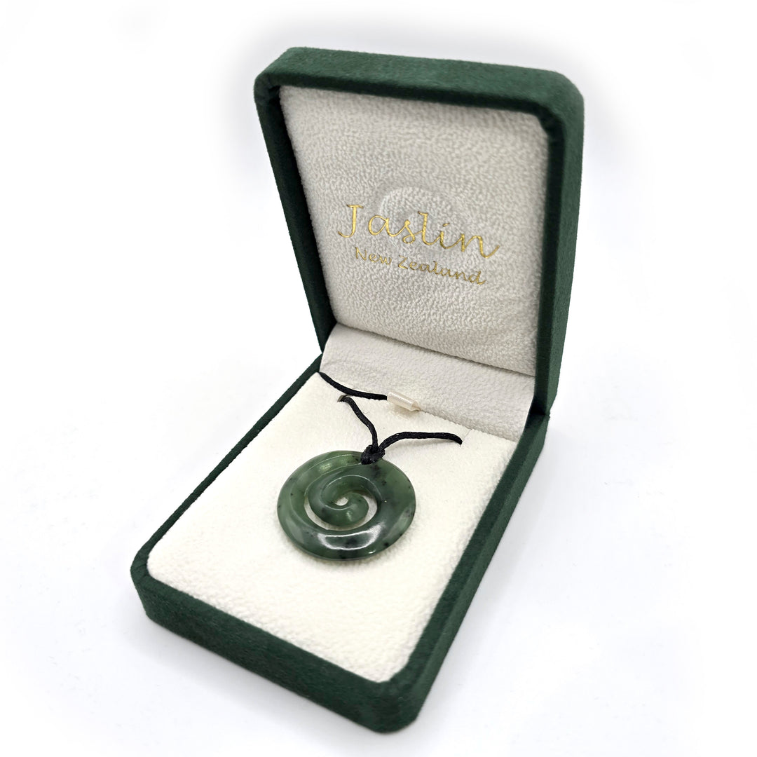 30mm Closed Koru Greenstone Necklace
