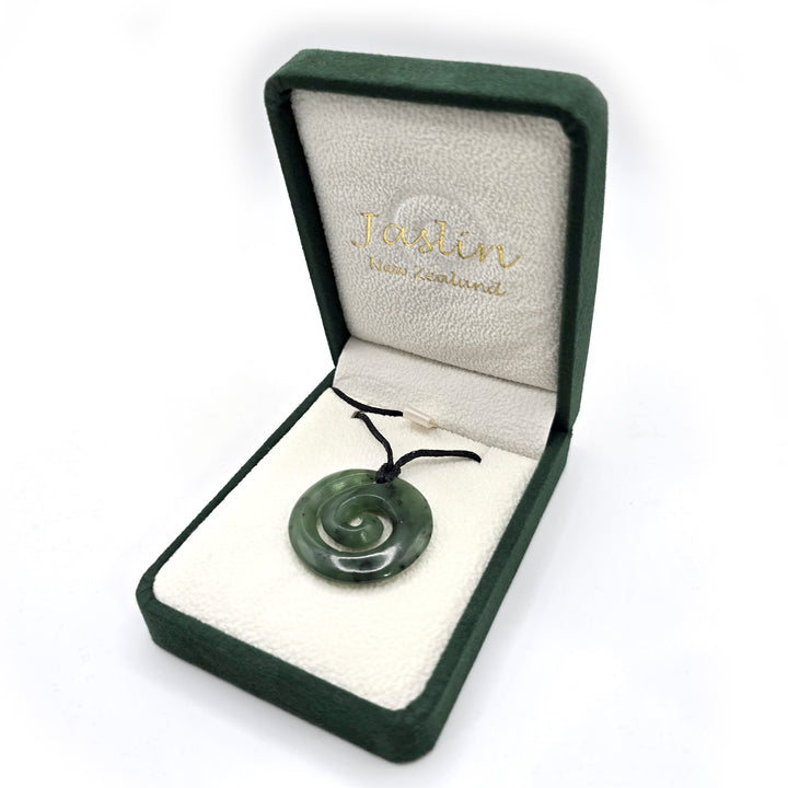 30mm Closed Koru Greenstone Necklace