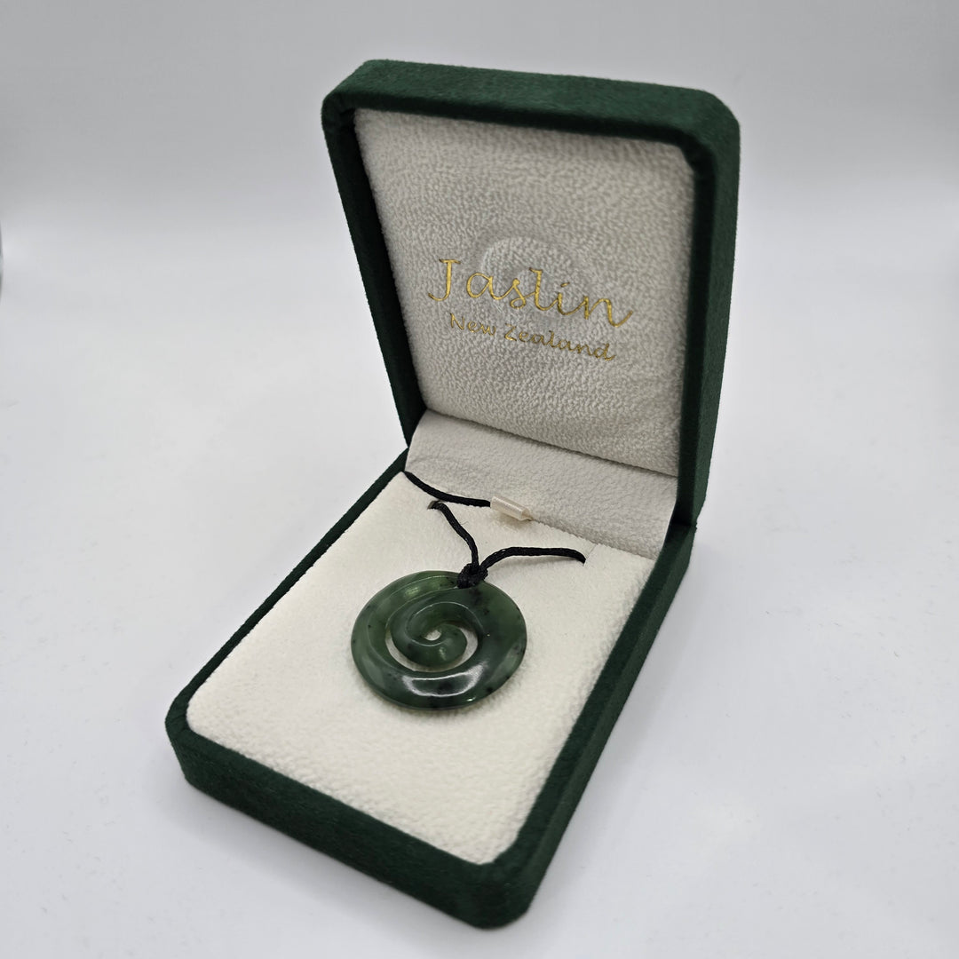 30mm Closed Koru Greenstone Necklace