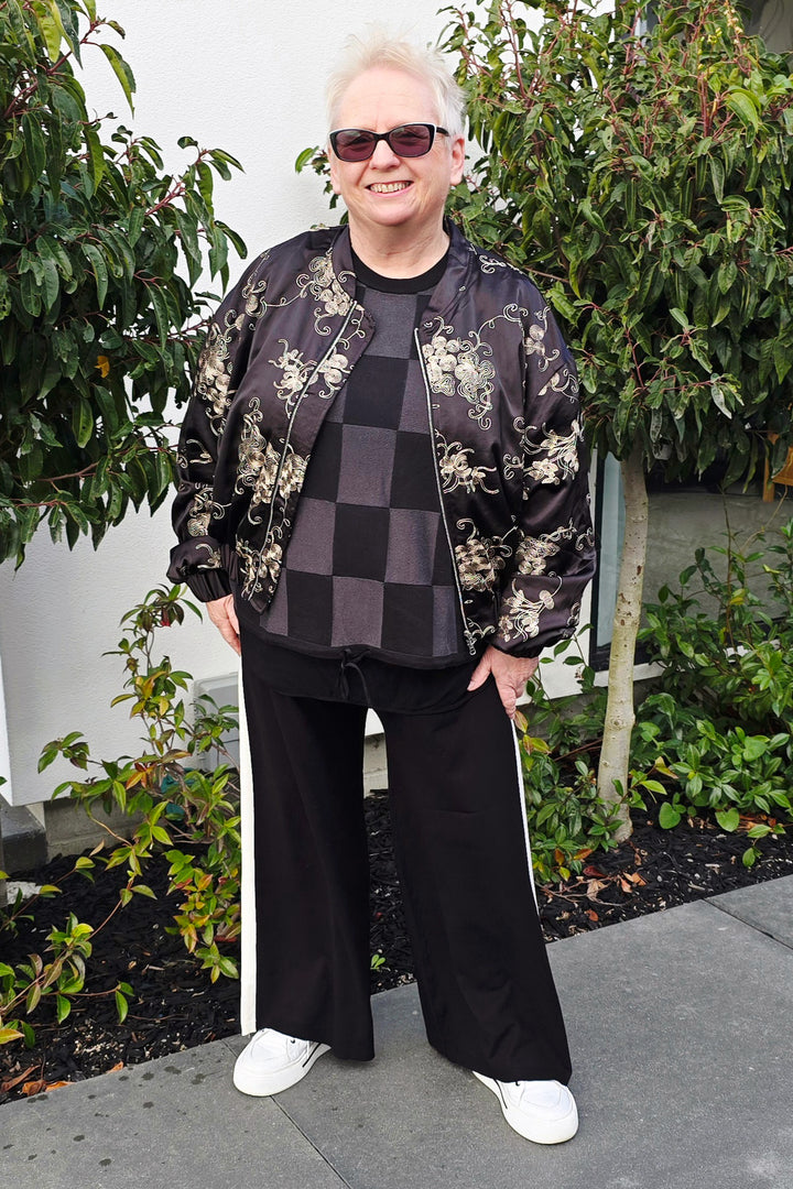 Zafina Grey Check Amaris Sweat