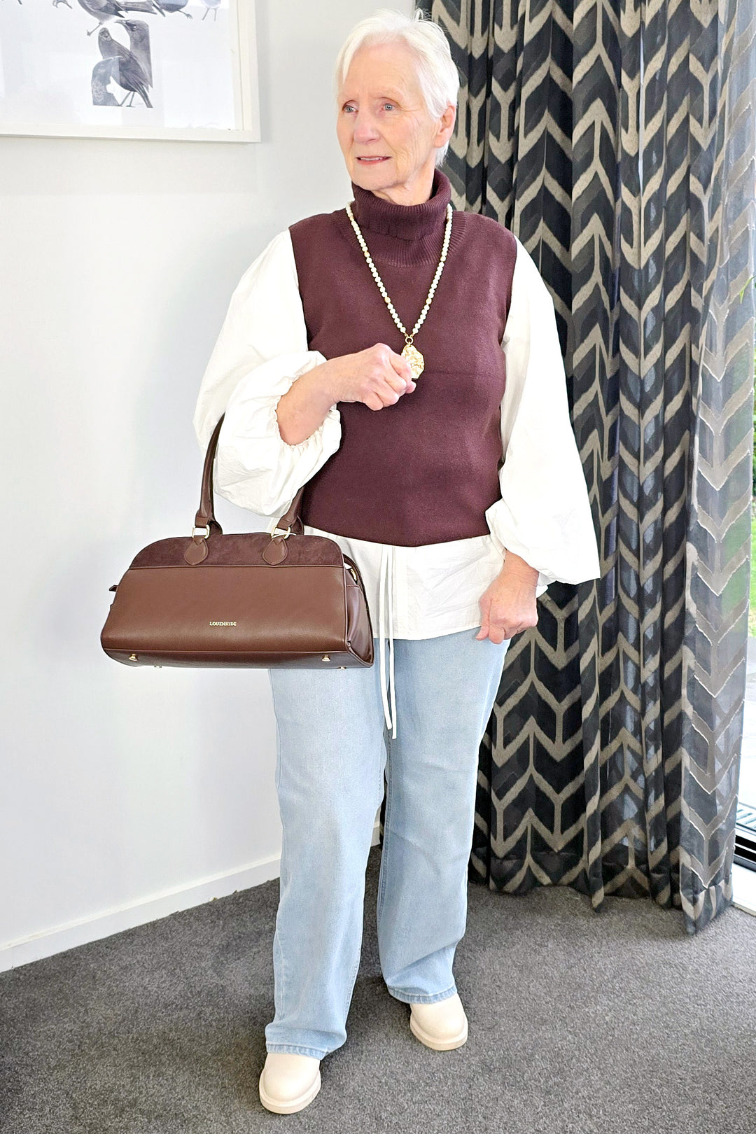 Eb & Ive Mahogany Zala Knit Vest