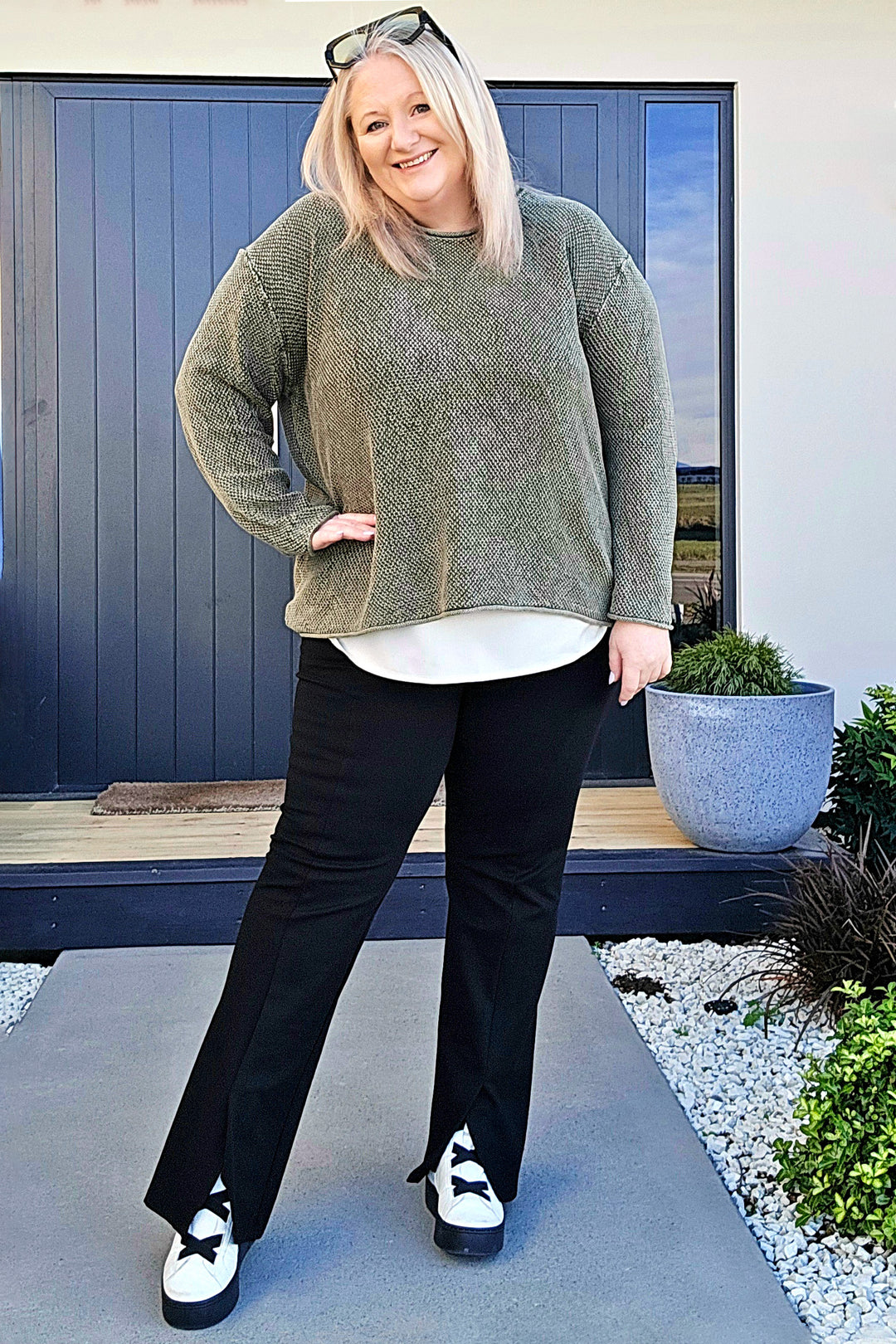 Eb & Ive Pampas Green Apache Jumper