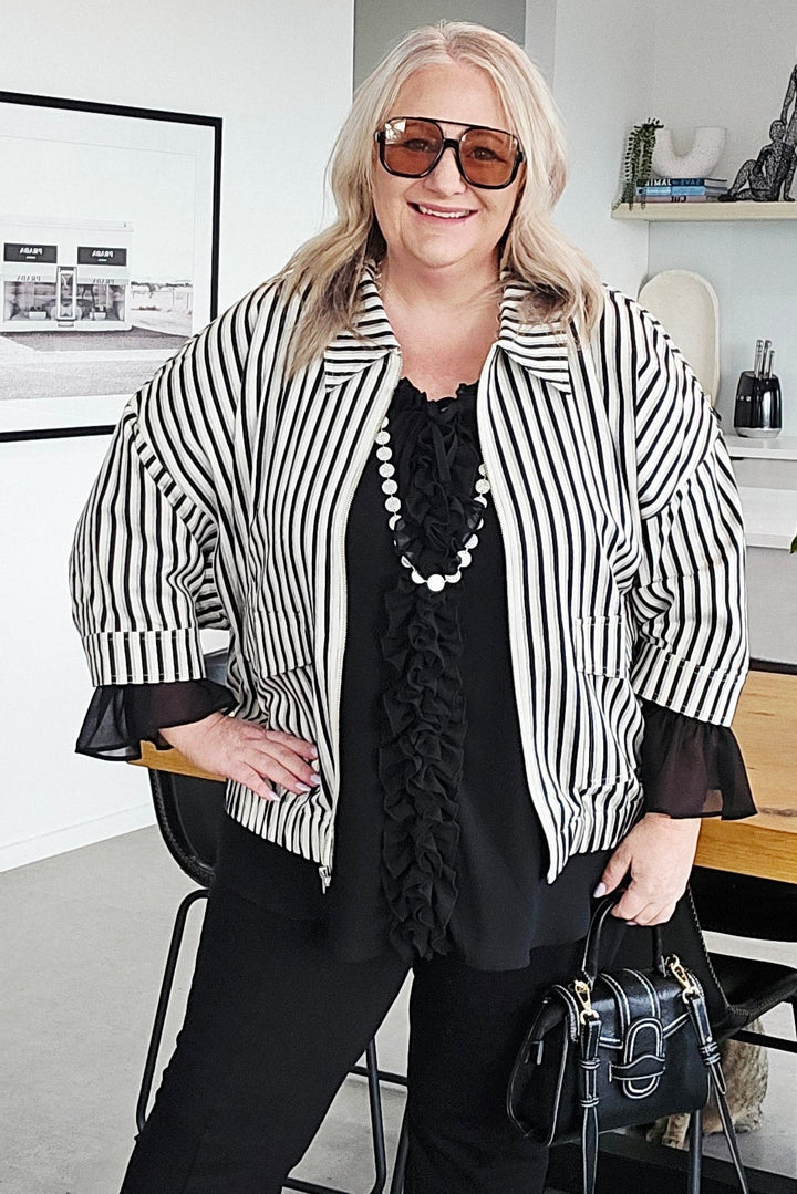 Sass Striped Rachel Jacket