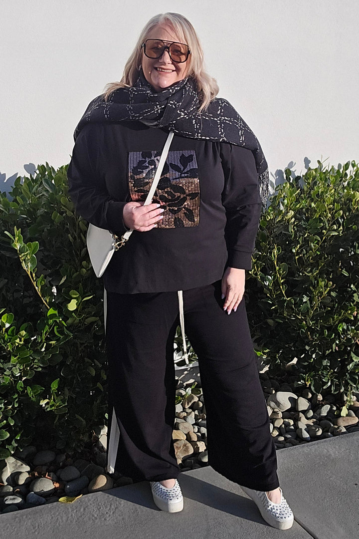 Zafina Black Calla Top