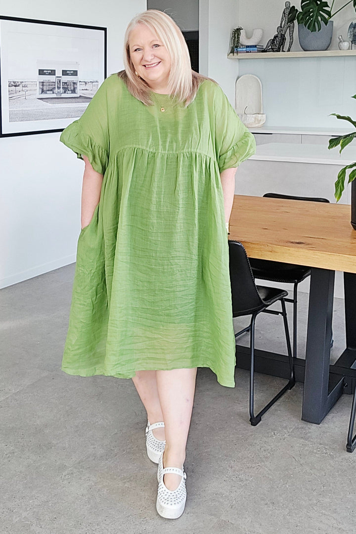 Two by Two Reversible Lime Green Reina Dress