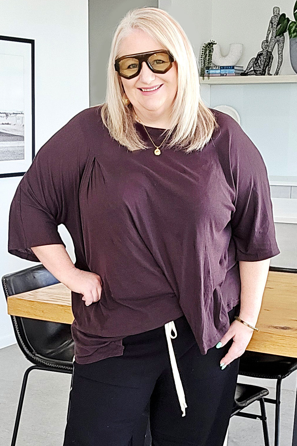 Bone & Arrow Wine Rae Top