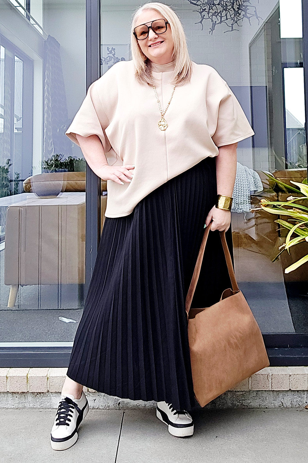 Curate Bone Lounge Effect Top