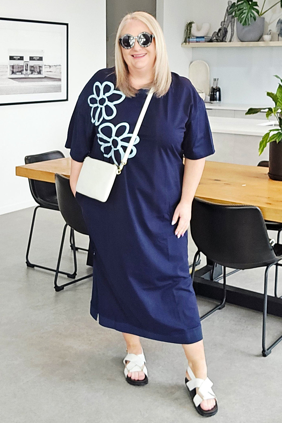 Jellicoe Navy Flower Evie Dress - RAPT ONLINE
