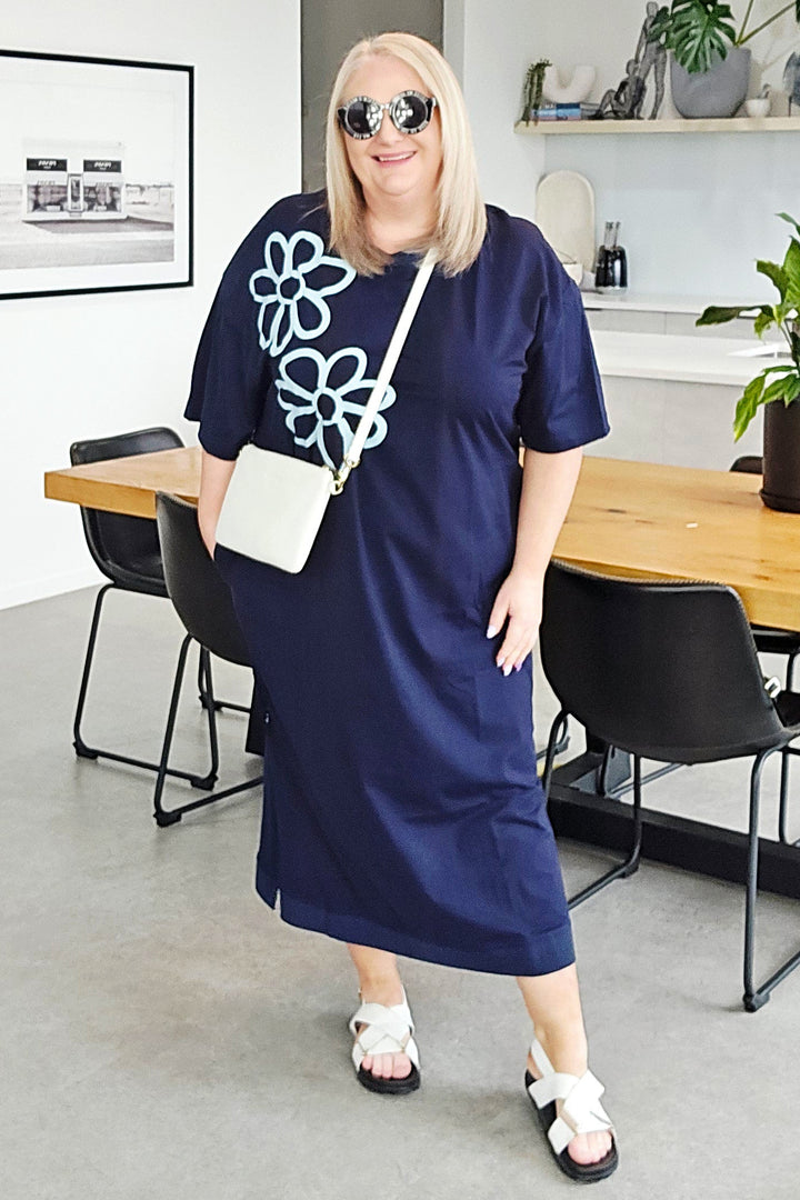 Jellicoe Navy Flower Evie Dress - RAPT ONLINE