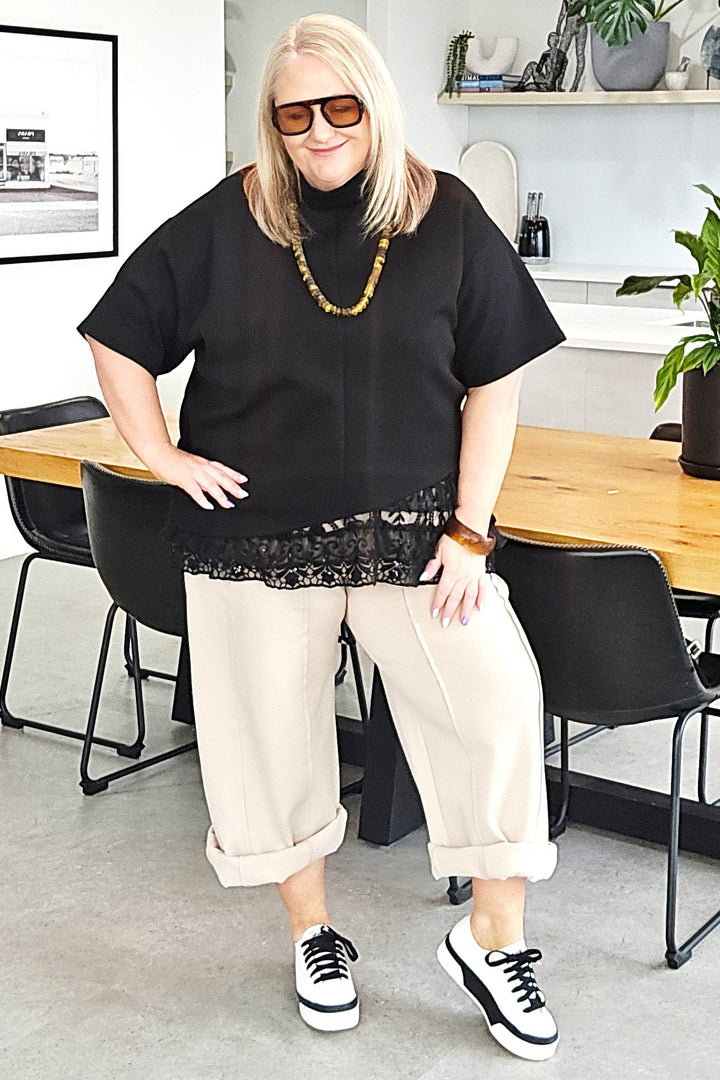 Curate Black Lounge Effect Top - RAPT ONLINE