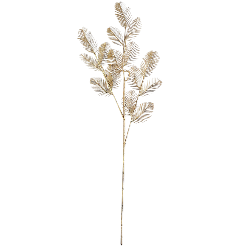 Gold Glitter Leaf Christmas Spray 74cm, image 2 - RAPT ONLINE