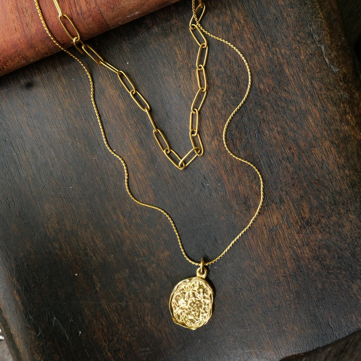 A&C Two Row Chain Necklace Gold
