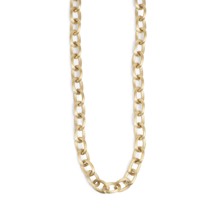 A&C Brushed Link Necklace Golds
