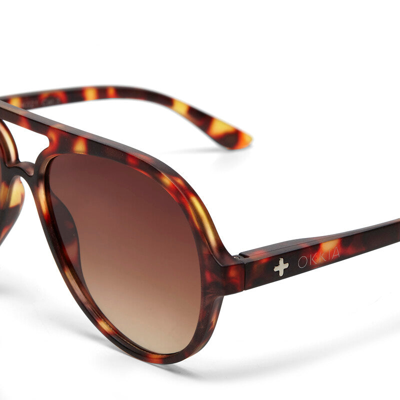 Okkia Allessio Havana Aviator Sunglasses