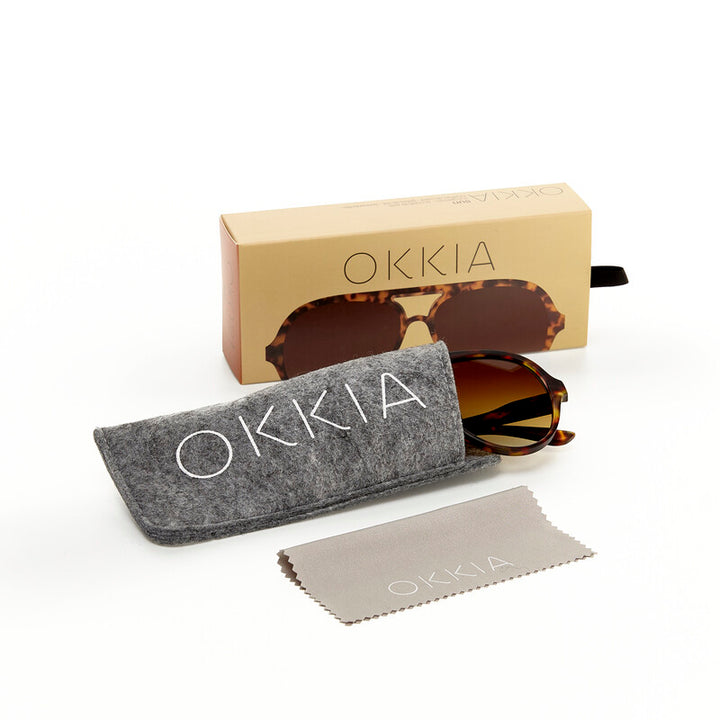 Okkia Allessio Havana Aviator Sunglasses