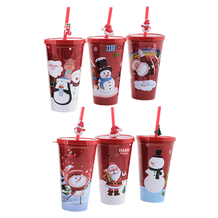 550ml Christmas Cup & Straw Set