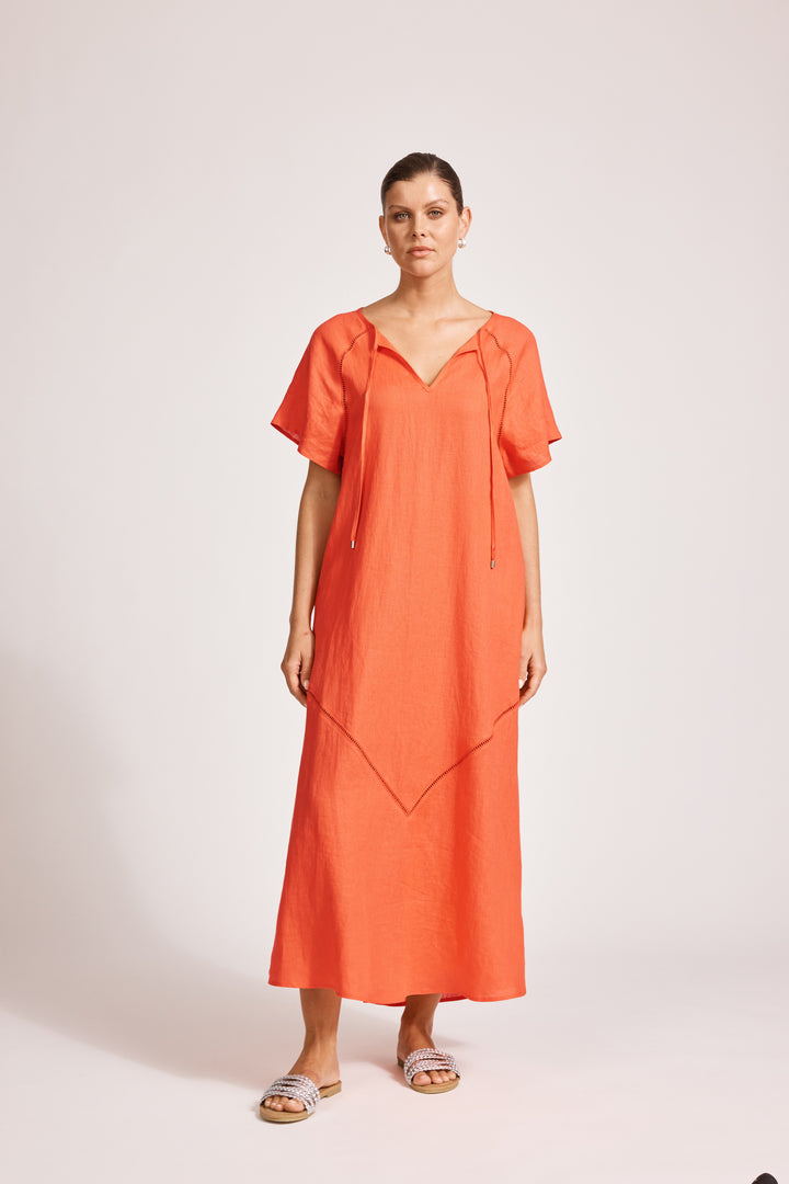 Eb & Ive Miramar Maxi Dress Coral