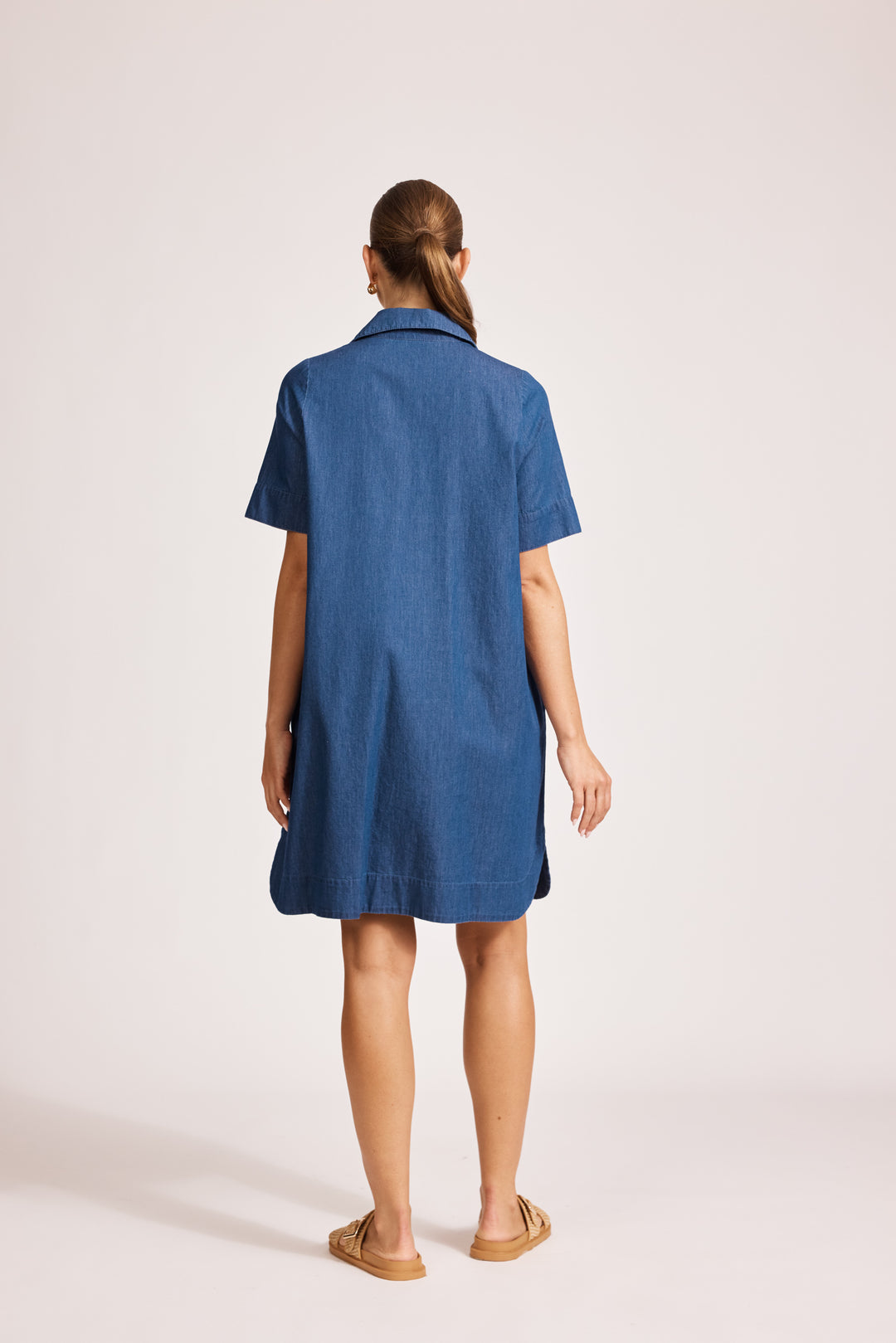 Eb & Ive Melenia Indigo Shirt Dress