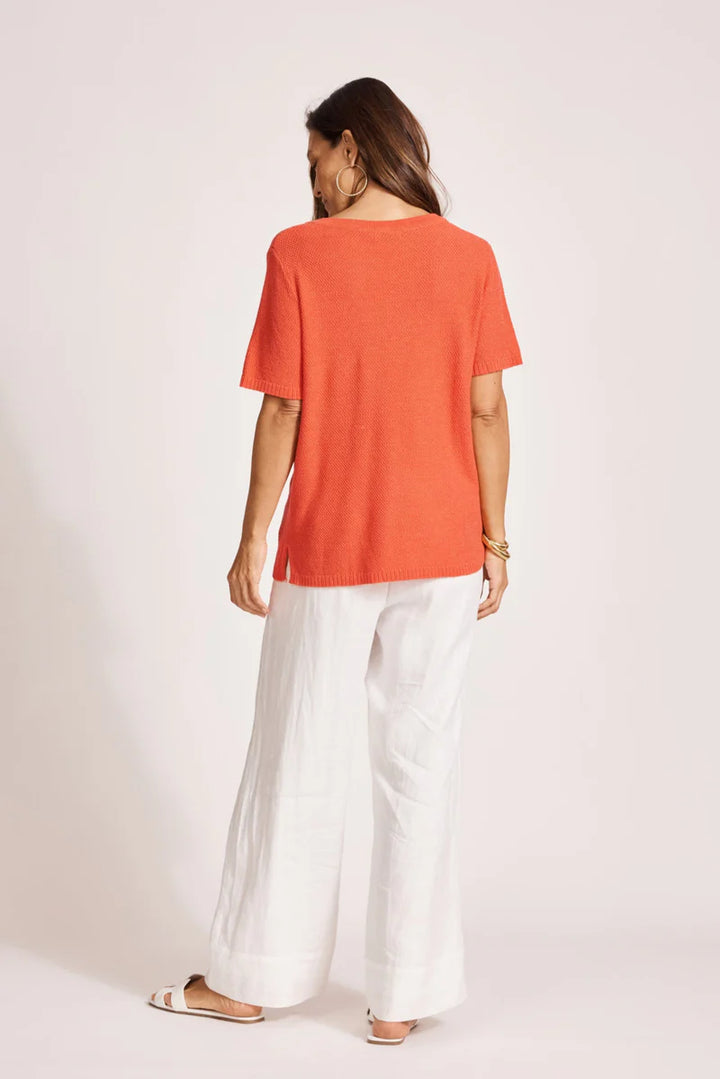 Eb & Ive Artemis Coral V Knit Top