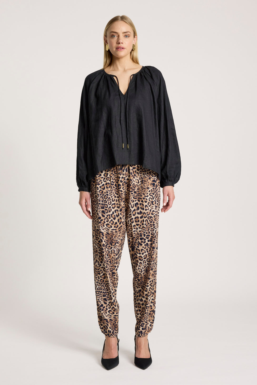 Eb & Ive Black Bajau Blouse