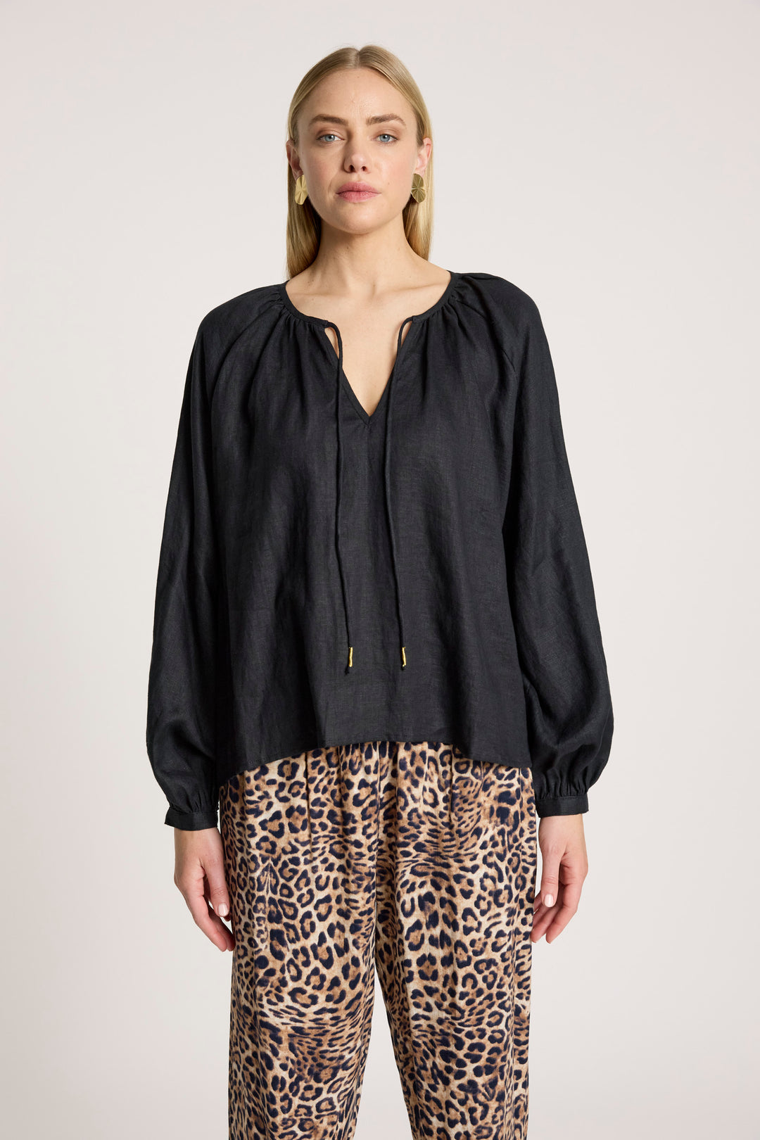 Eb & Ive Black Bajau Blouse