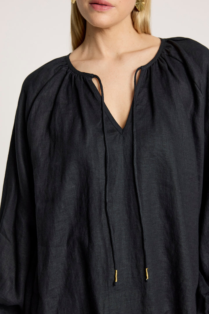Eb & Ive Black Bajau Blouse