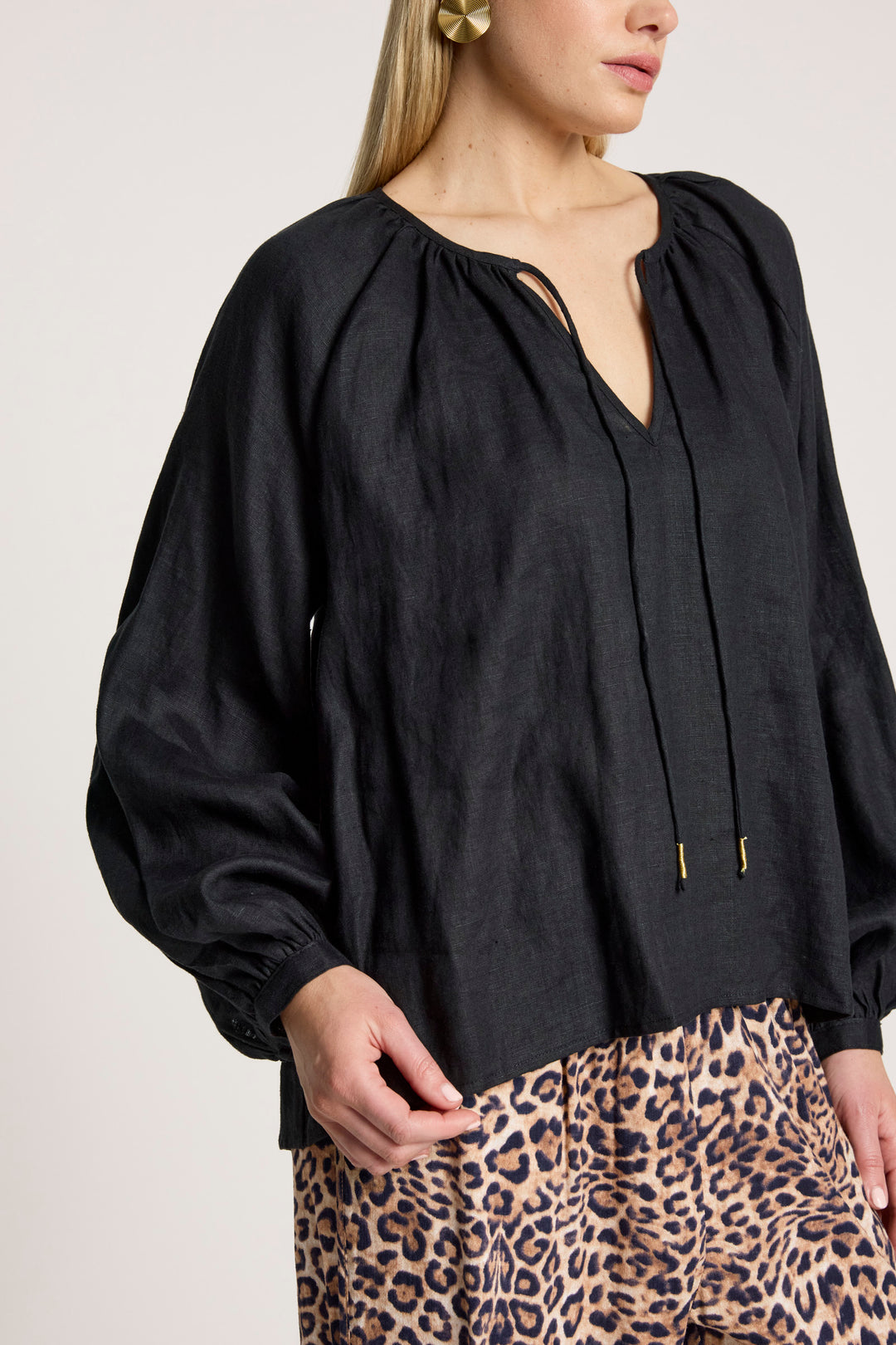 Eb & Ive Black Bajau Blouse