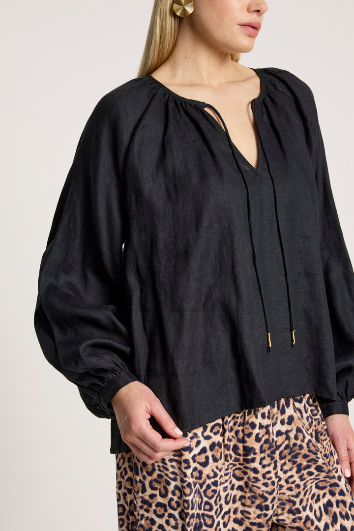Eb & Ive Black Bajau Blouse