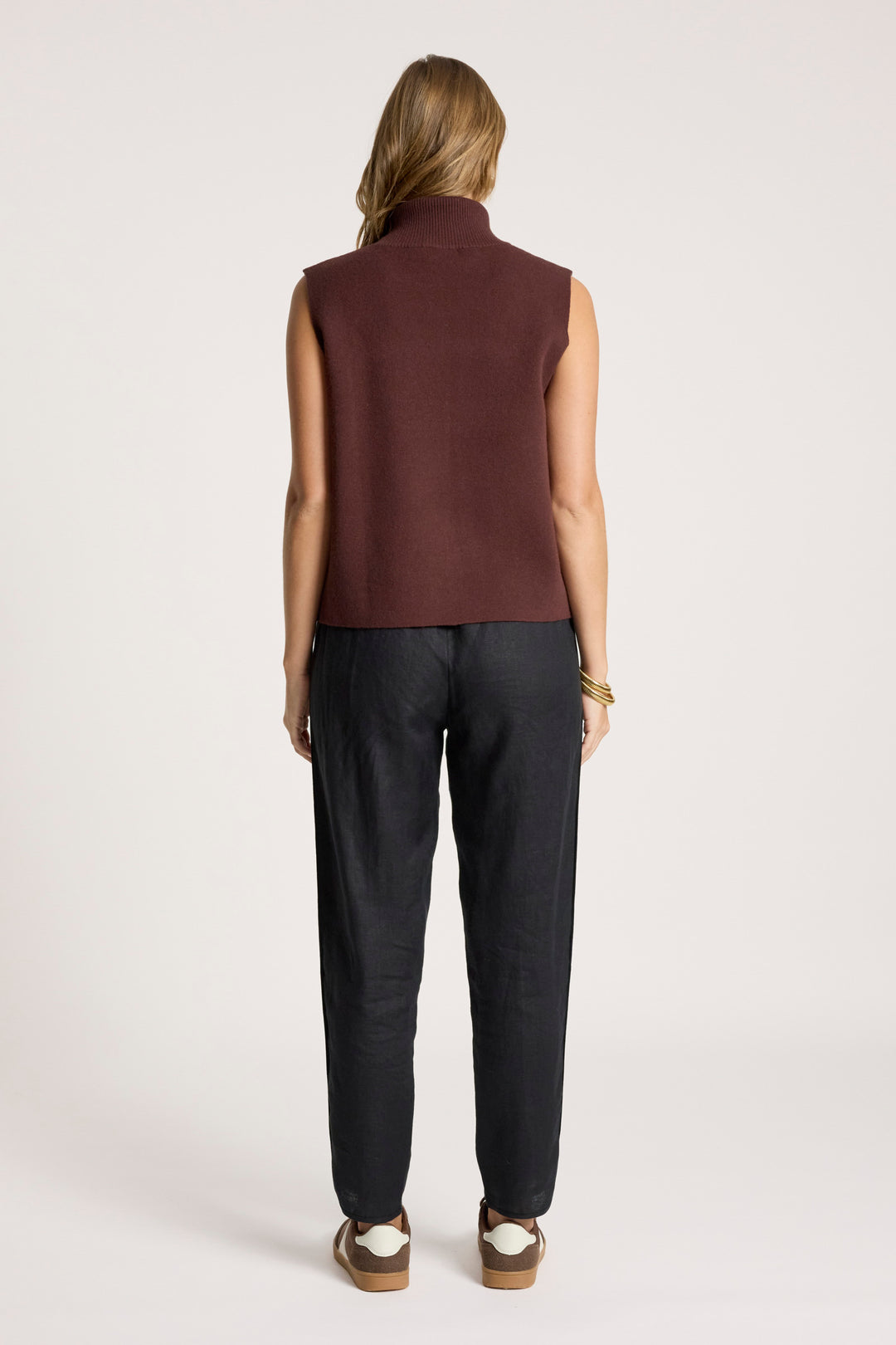 Eb & Ive Mahogany Zala Knit Vest