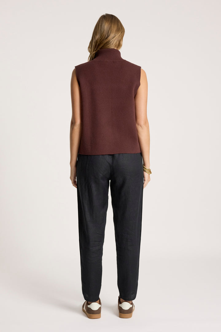 Eb & Ive Mahogany Zala Knit Vest