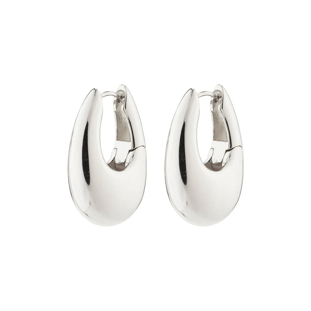 SILVER CHUNKY AUTUMN EARRINGS